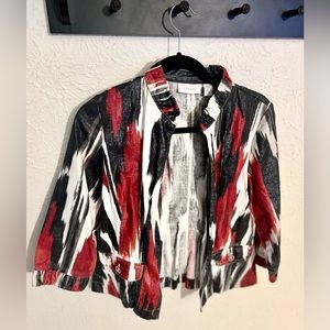 NWOT Red, Black & White Chico’s Jacket